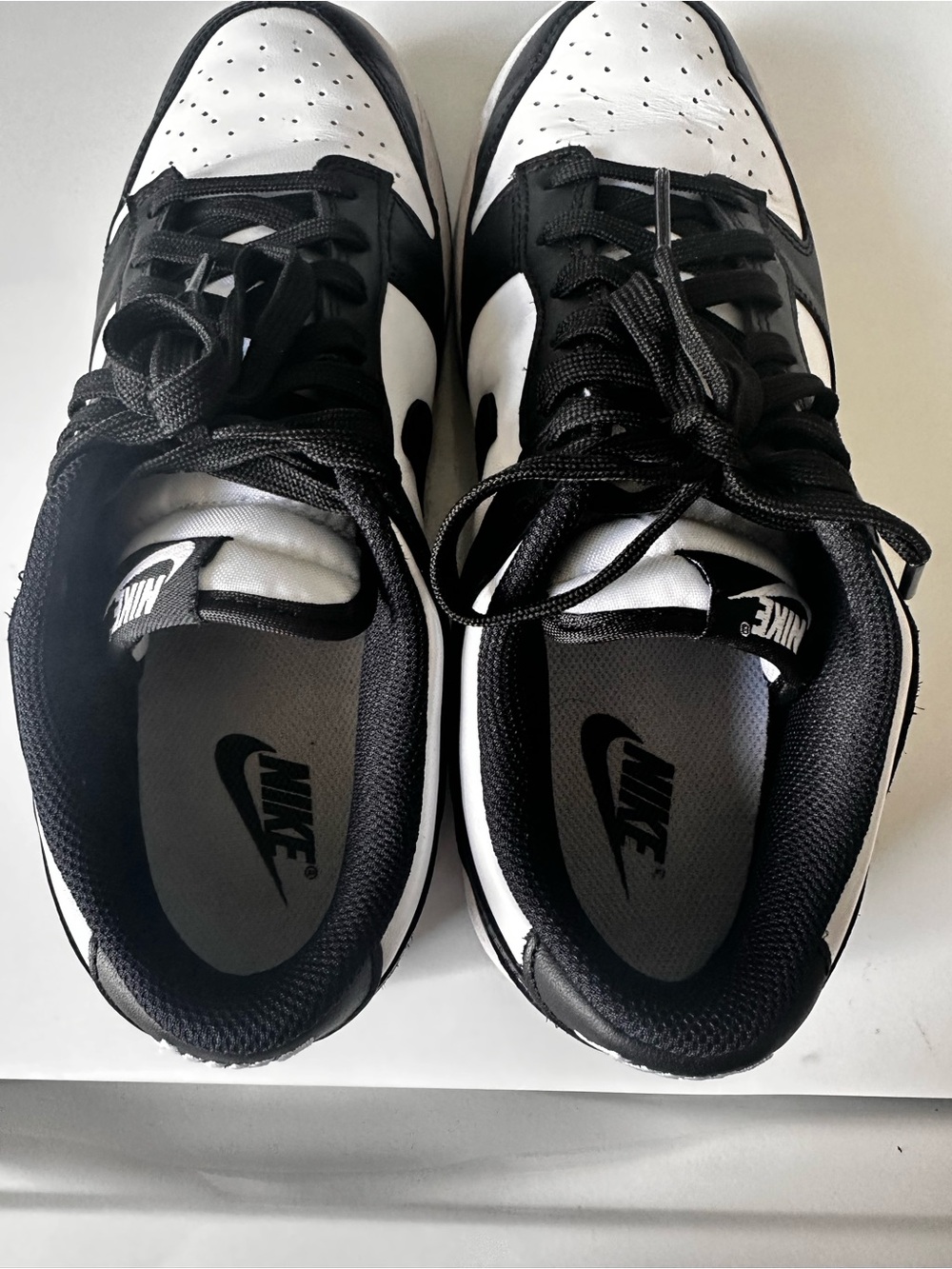 Women’s Nike Dunk Black & White Low-Top Leather Sneakers - - Picture 7 of 8